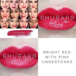 Rhubarb lipsense 24 hour lipstick red